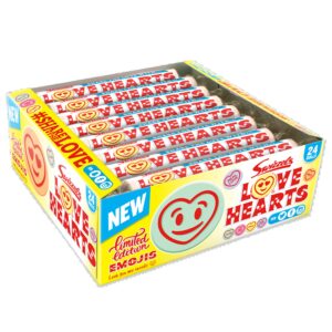 Swizzels UK Giant Love Hearts Candy Rolls 40g 24ct